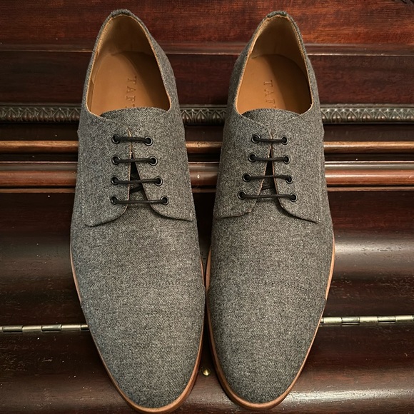 TAFT "The Kennedy" in Grey Wool Oxford Men's Dress Shoes Size 46 (US 13) - Picture 3 of 6